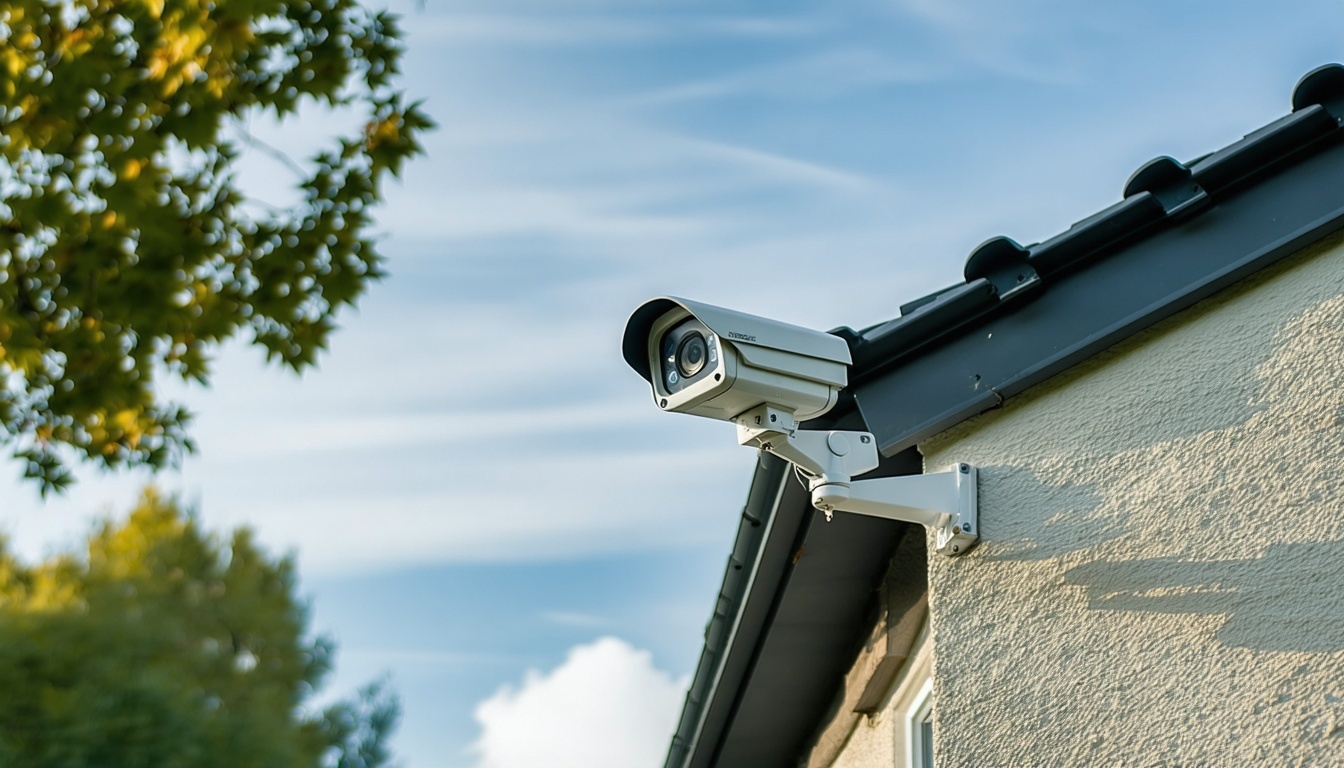 CCTV camera installation in a residential area
